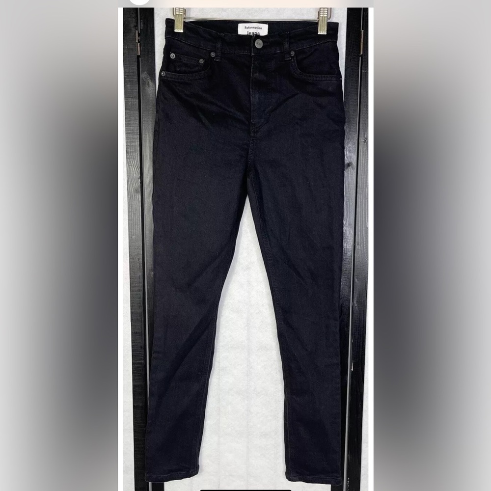 REFORMATION Black Denim JEANS Size: 27 - Picture 1 of 5